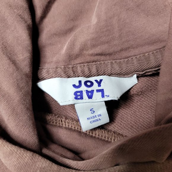 JoyLab dusty mauve cropped hooded sweat shirt thumb holes size small - Picture 7 of 8